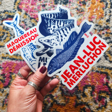 Lot de 3 stickers politik de Melle Roze