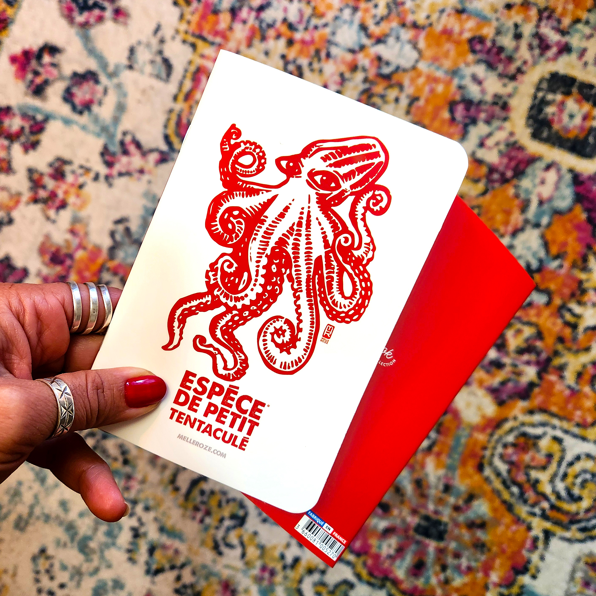 Note book tentaculé A6 de Melle Roze