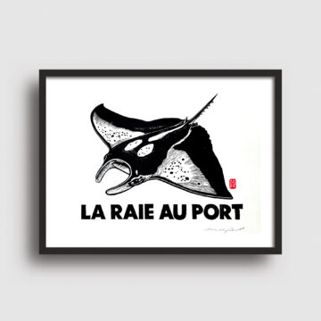 Gravure La raie au port de Melle Roze