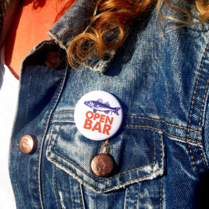 Badge Open bar de Melle Roze