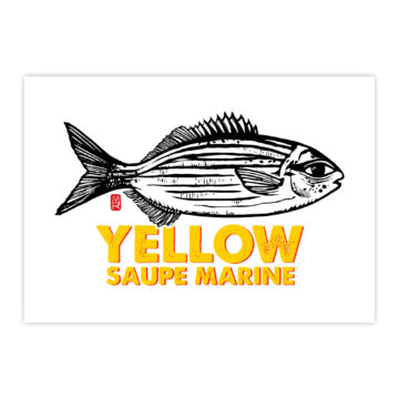 Carte postale Yellow Saupe marine de Melle Roze