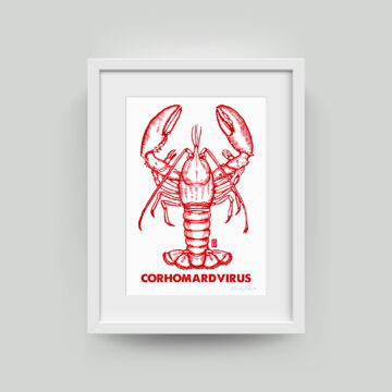 Sérigraphie Corhomardvirus de Melle Roze