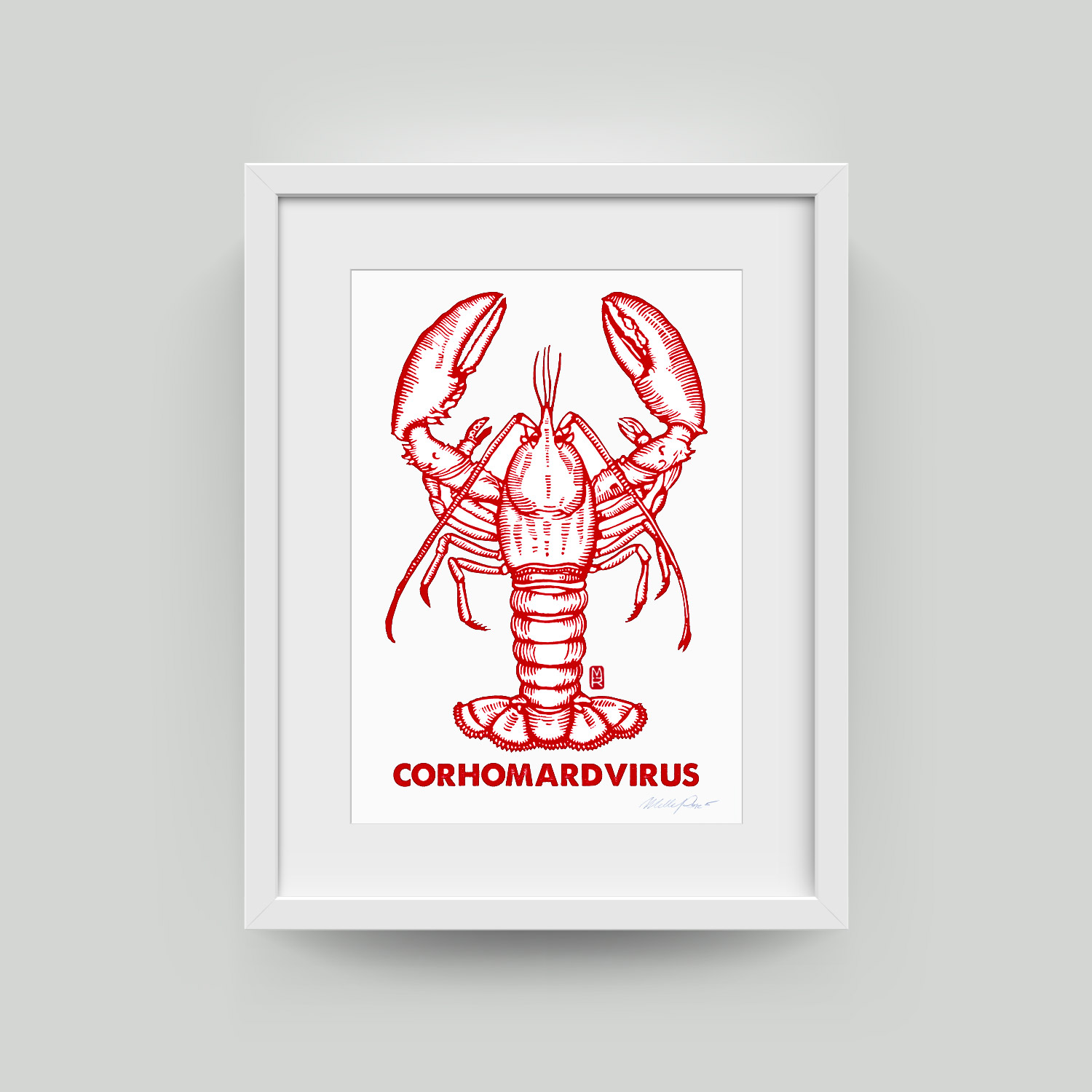 Sérigraphie Corhomardvirus de Melle Roze