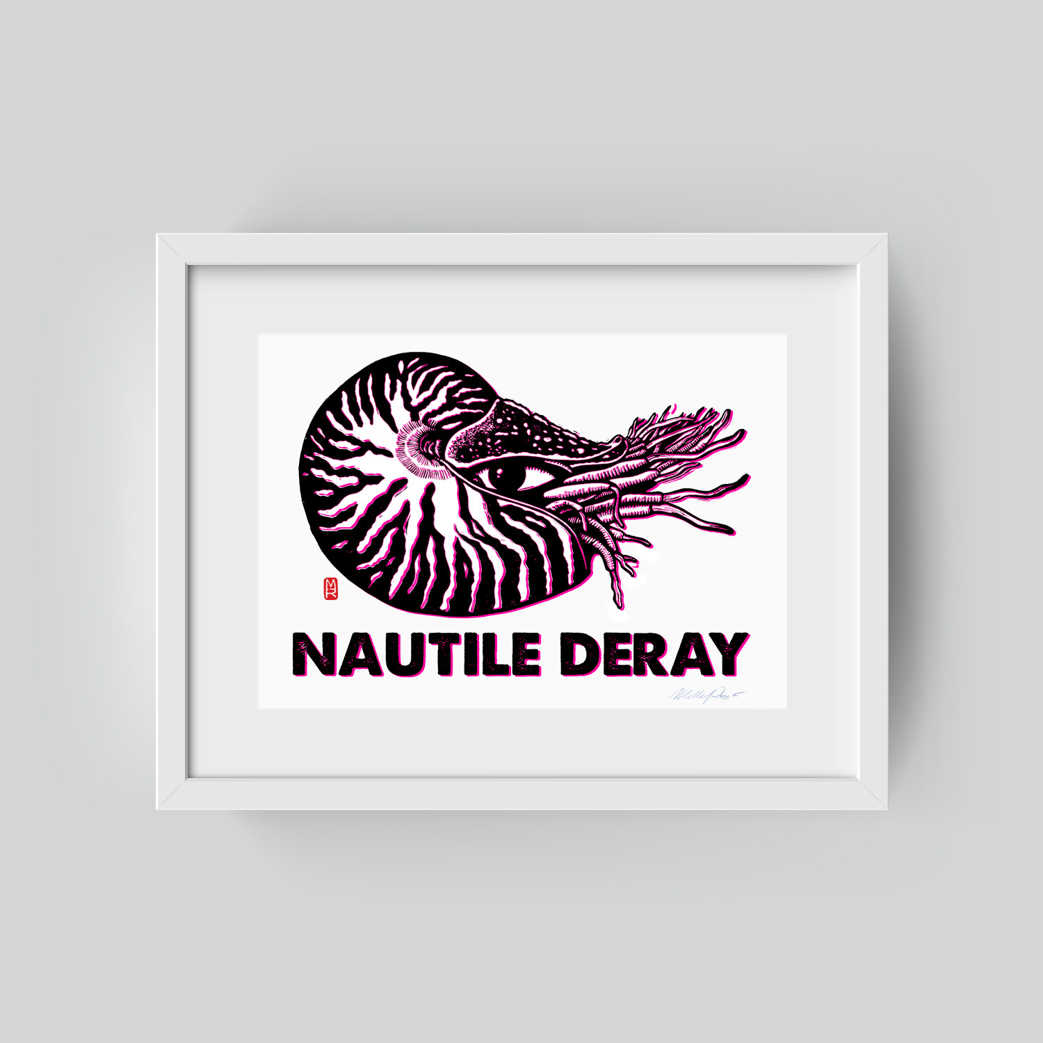 Sérigraphie Nautile Deray de Melle Roze