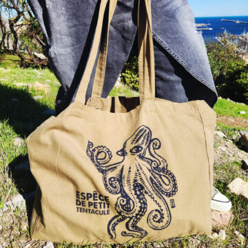 Grand sac coton Espèce de petit tentaculé de Melle Roze