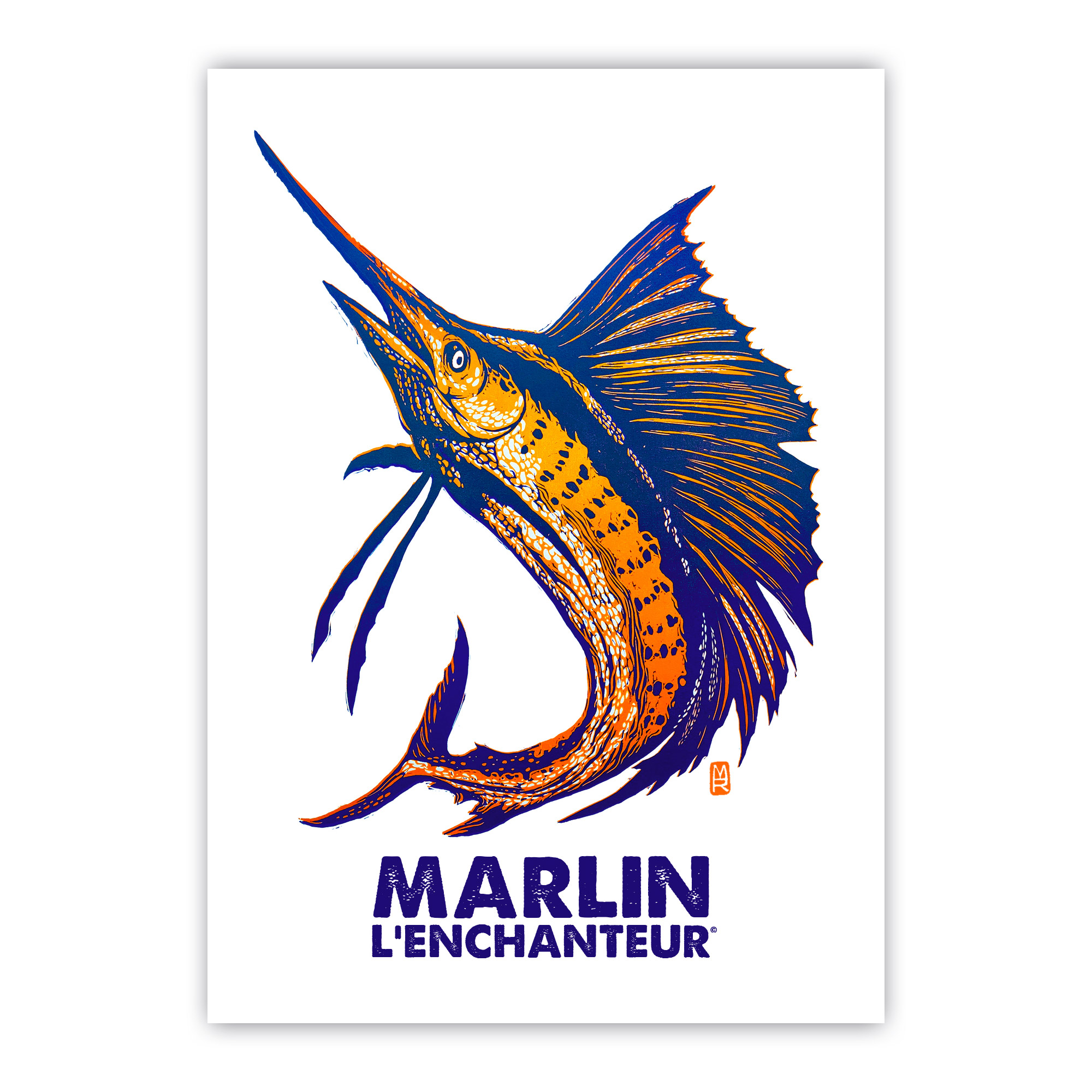 Carte postale Marlin l'enchanteur de Melle Roze