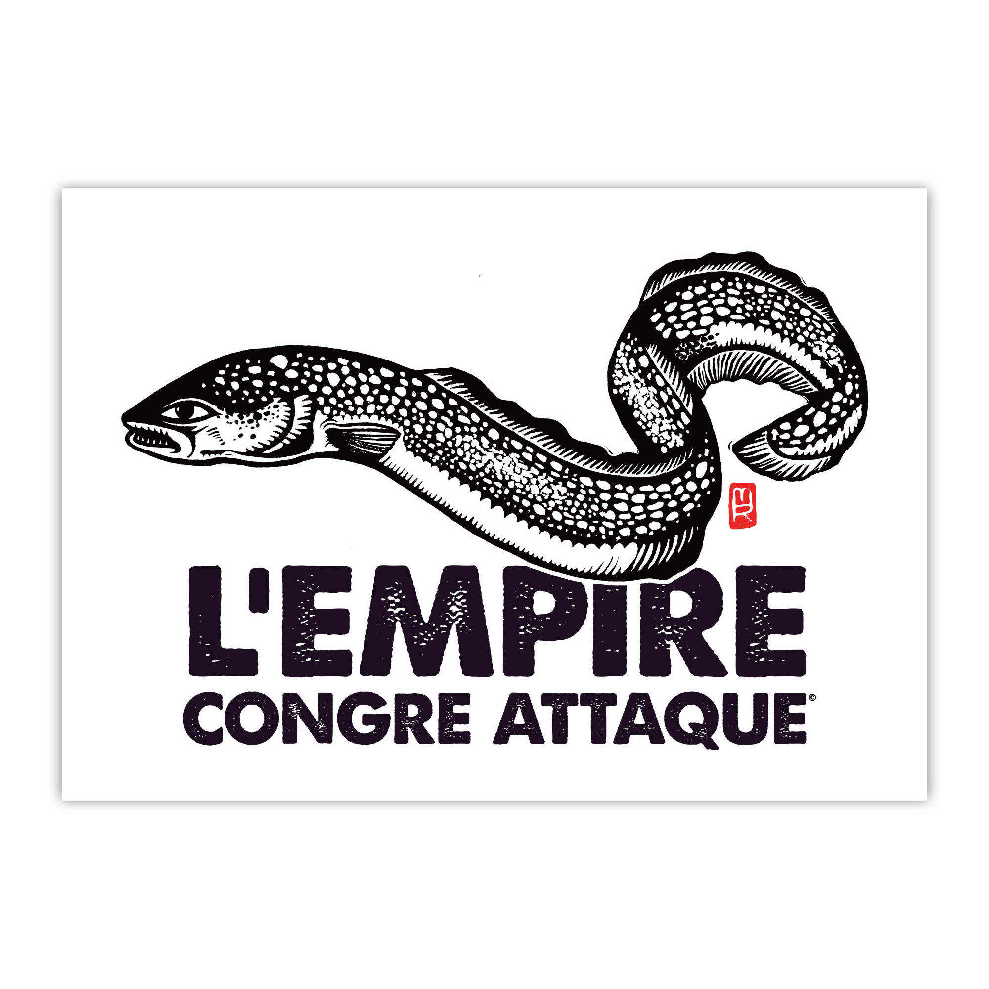 Carte postale l'empire congre attaque de Melle Roze