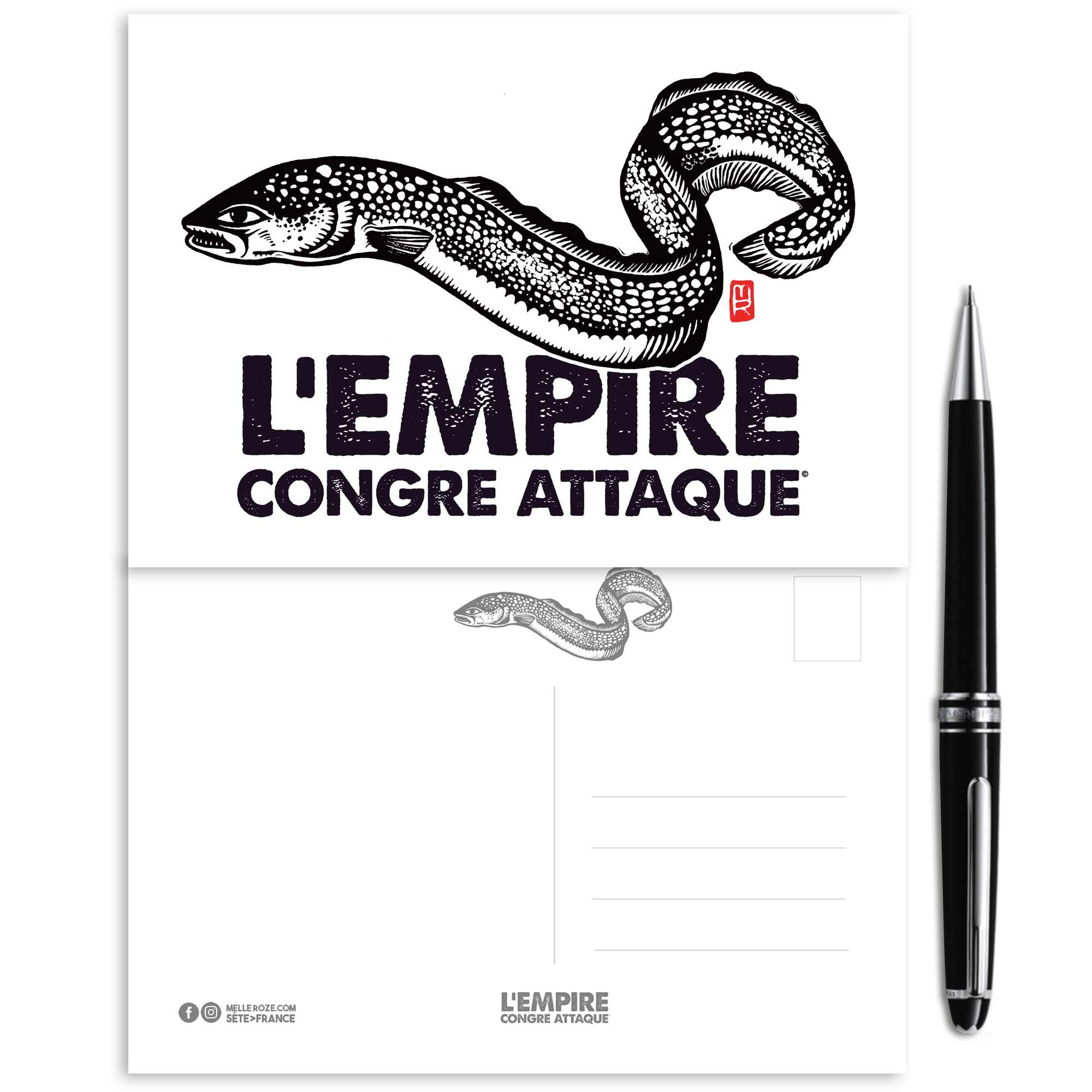 Carte postale l'empire congre attaque de Melle Roze