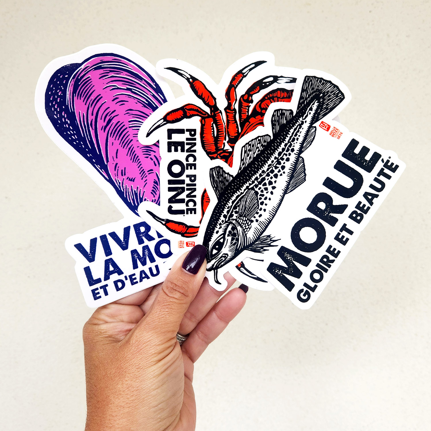 Lot de 3 stickers 3.0 de Melle Roze